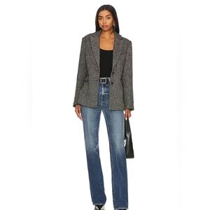 Steve Madden Justine Blazer‎ two bottom closure in Black & Cream sz x-small NWT